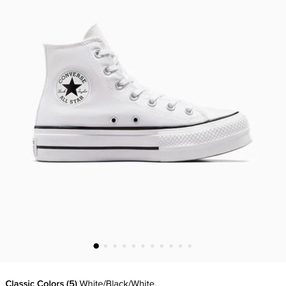 Converse Women's Lift Hi White and Black High-Top Sneakers
